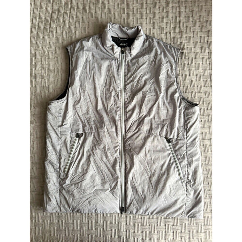 johnnie-O Men's XL Zimmer Featherweight Performance Golf Vest Gray Nylon Spandex